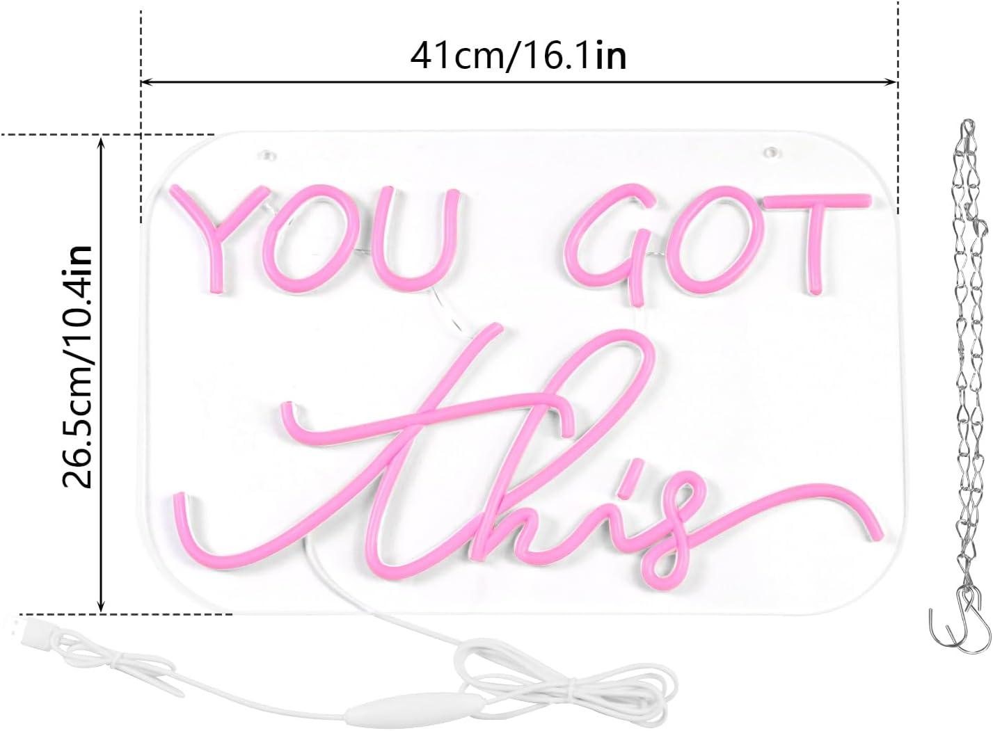 You Got This Neon Sign USB Dim - đánh giá và giá Home Gym Neon Sign