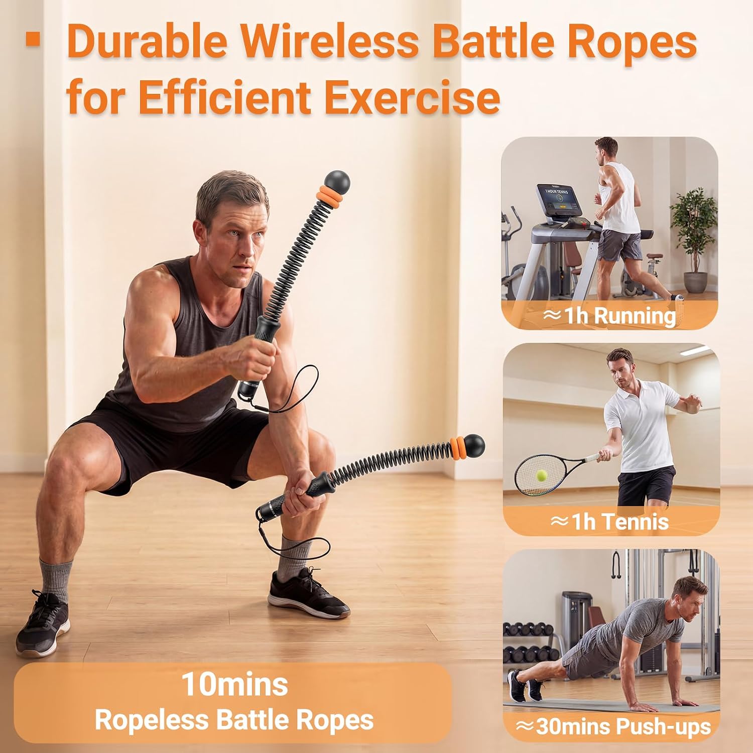 Adjustable Ropeless Battle Rop - đánh giá và giá Home Gym Portable