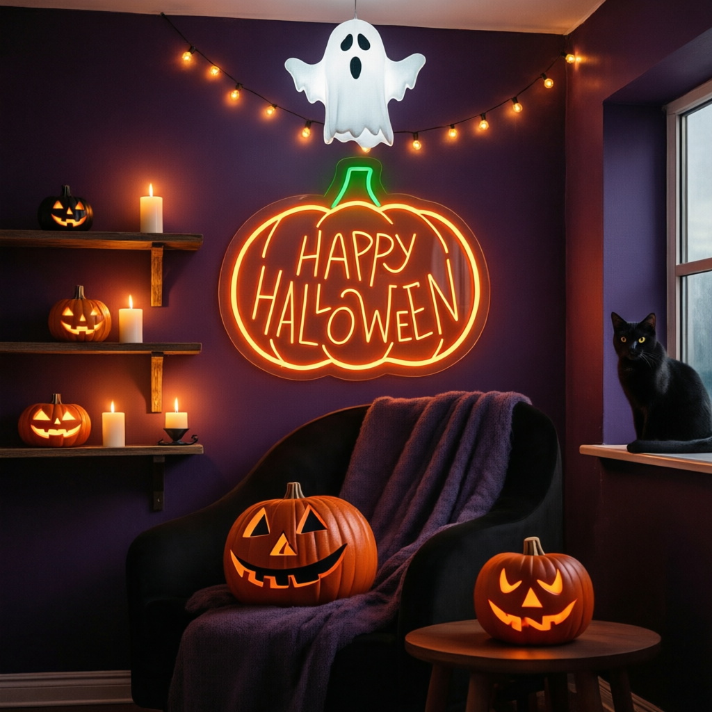 Halloween Neon Sign Custom Pum - đánh giá và giá Home Gym Neon Sign