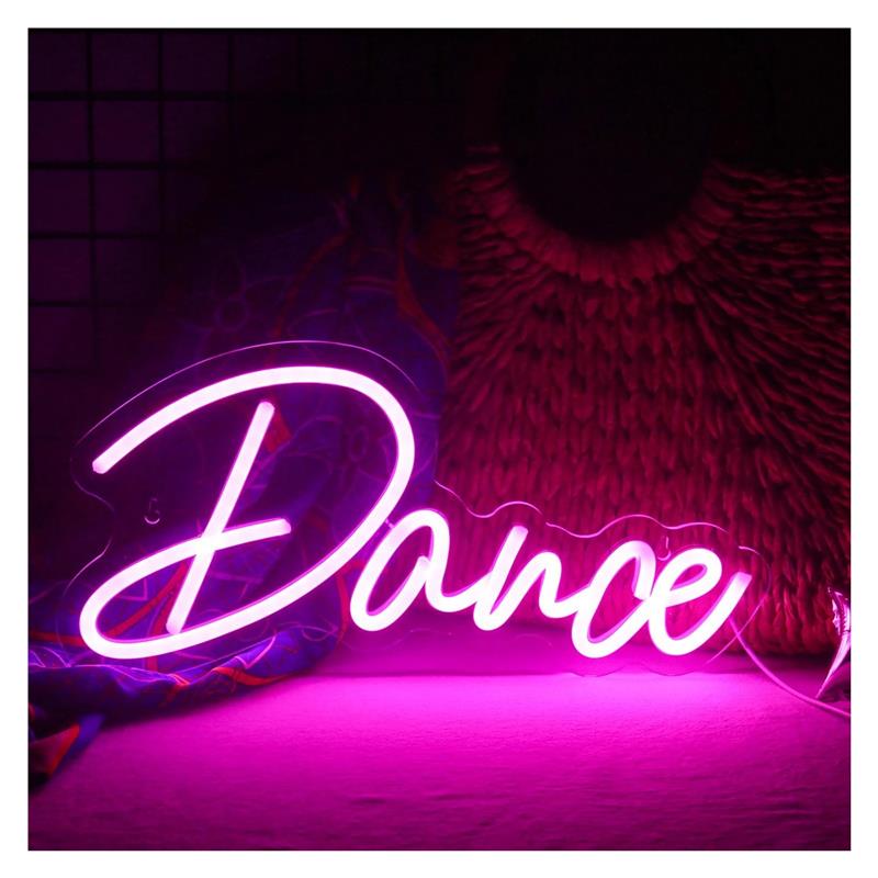 Dance Neon Sign Pink Light Dan - đánh giá và giá Home Gym Neon Sign