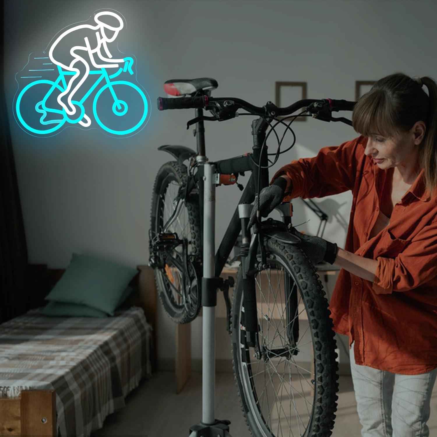Cyclist Riding Bike Neon Sign  - đánh giá và giá Home Gym Neon Sign