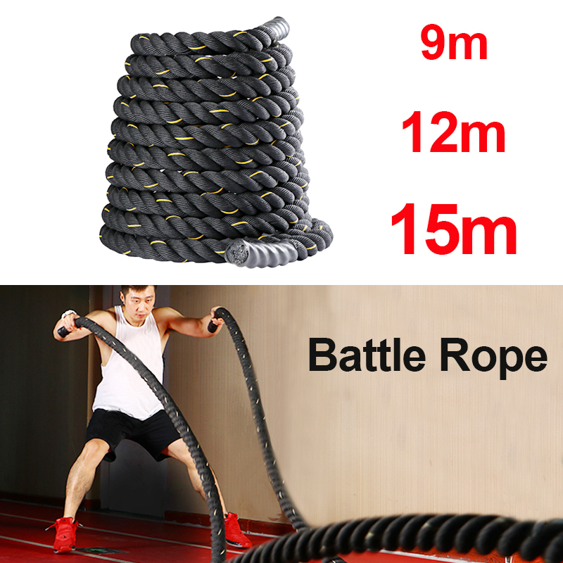9M/12M/15M Fitness Battle Rope - đánh giá và giá Battle Rope Heavy